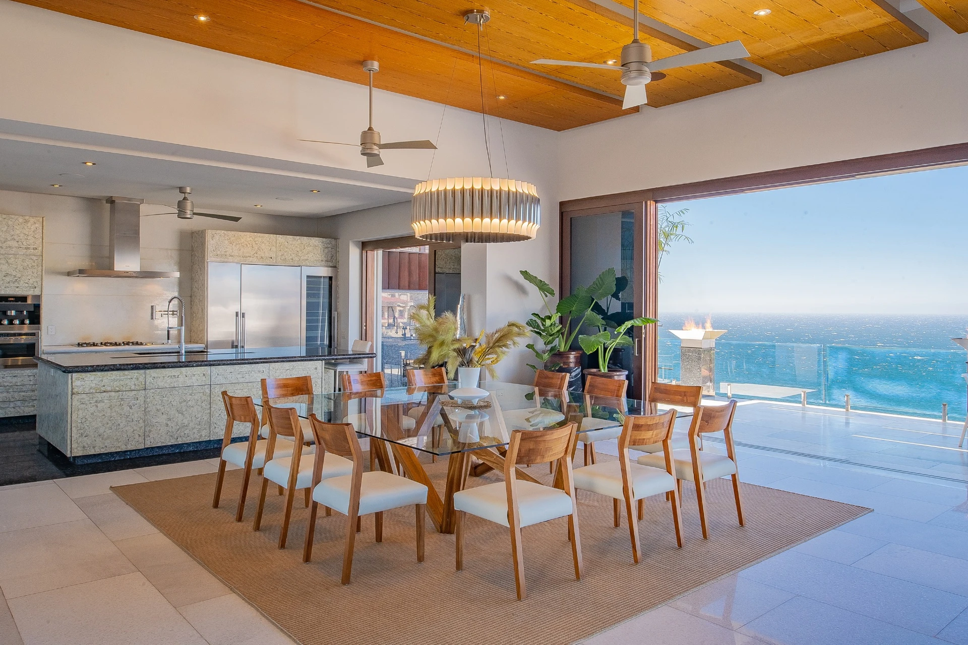 Dining area and kitchen